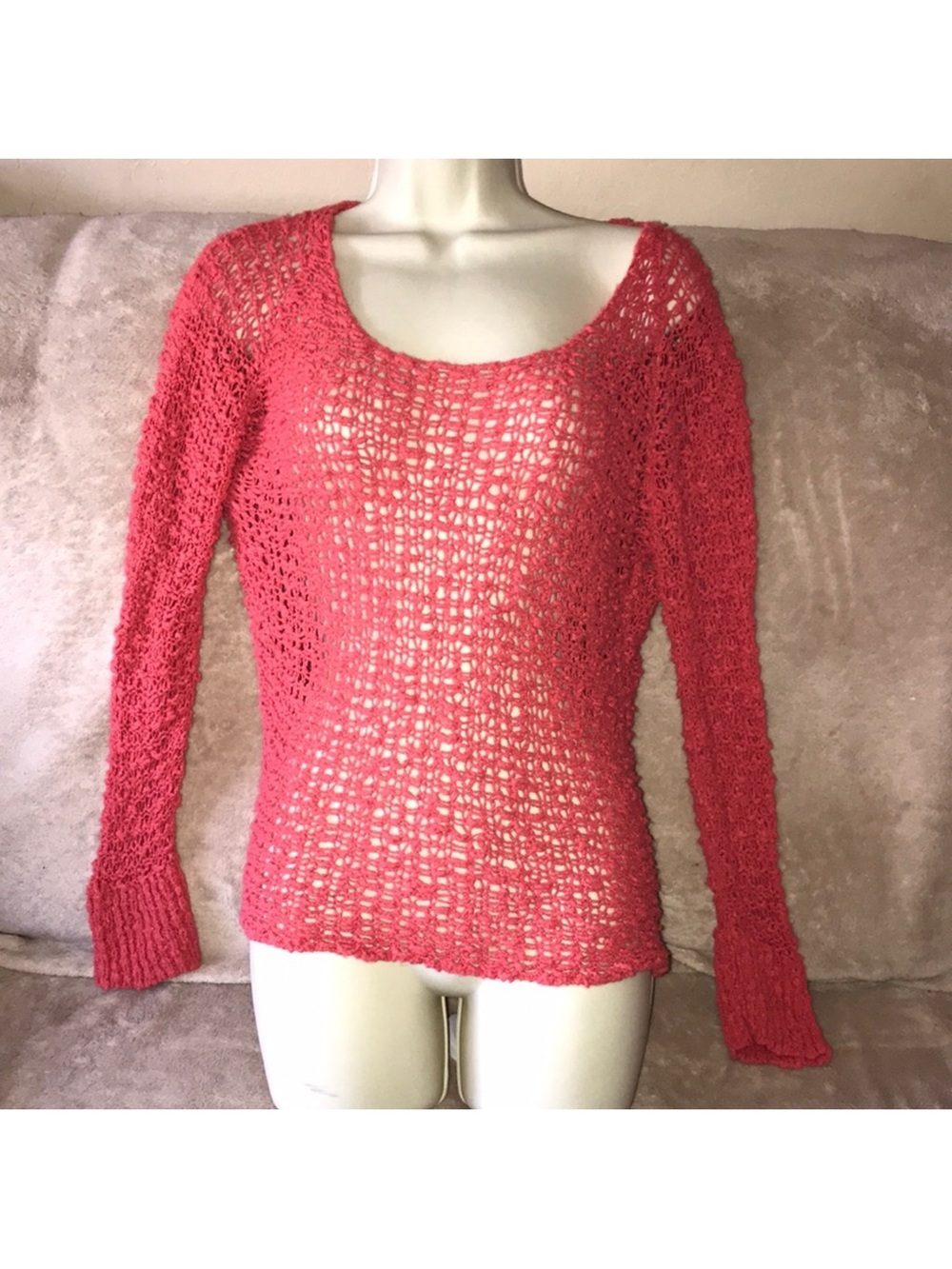 Apropos s/m Coral Open-Knit Sweater - swim cover top
